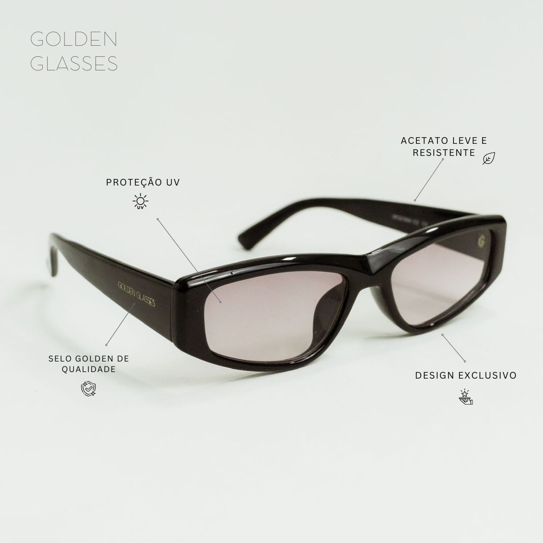 Óculos de Sol Feminino Elegance Preto Cosmetic