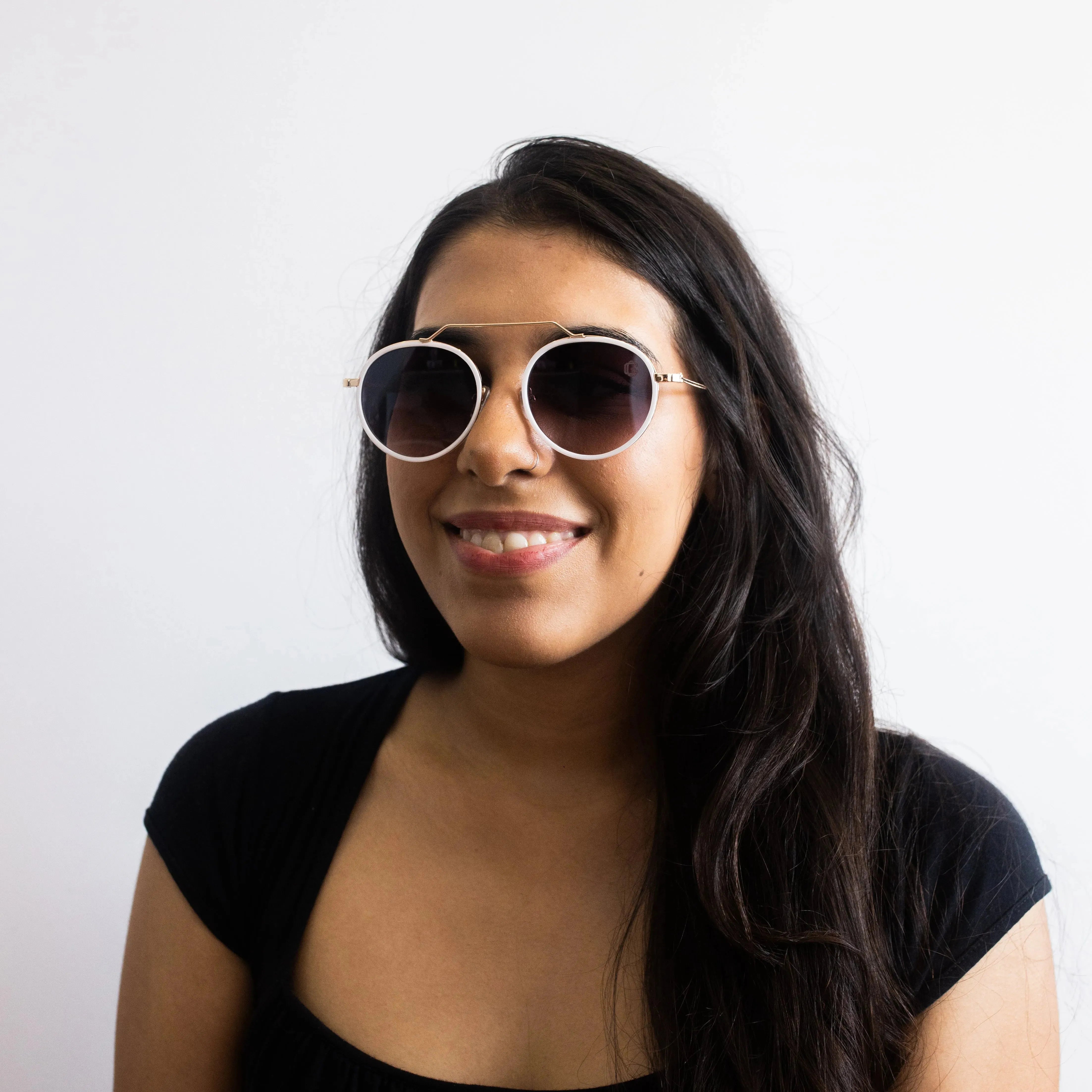 Óculos de sol Bridge Branco - Golden Glasses