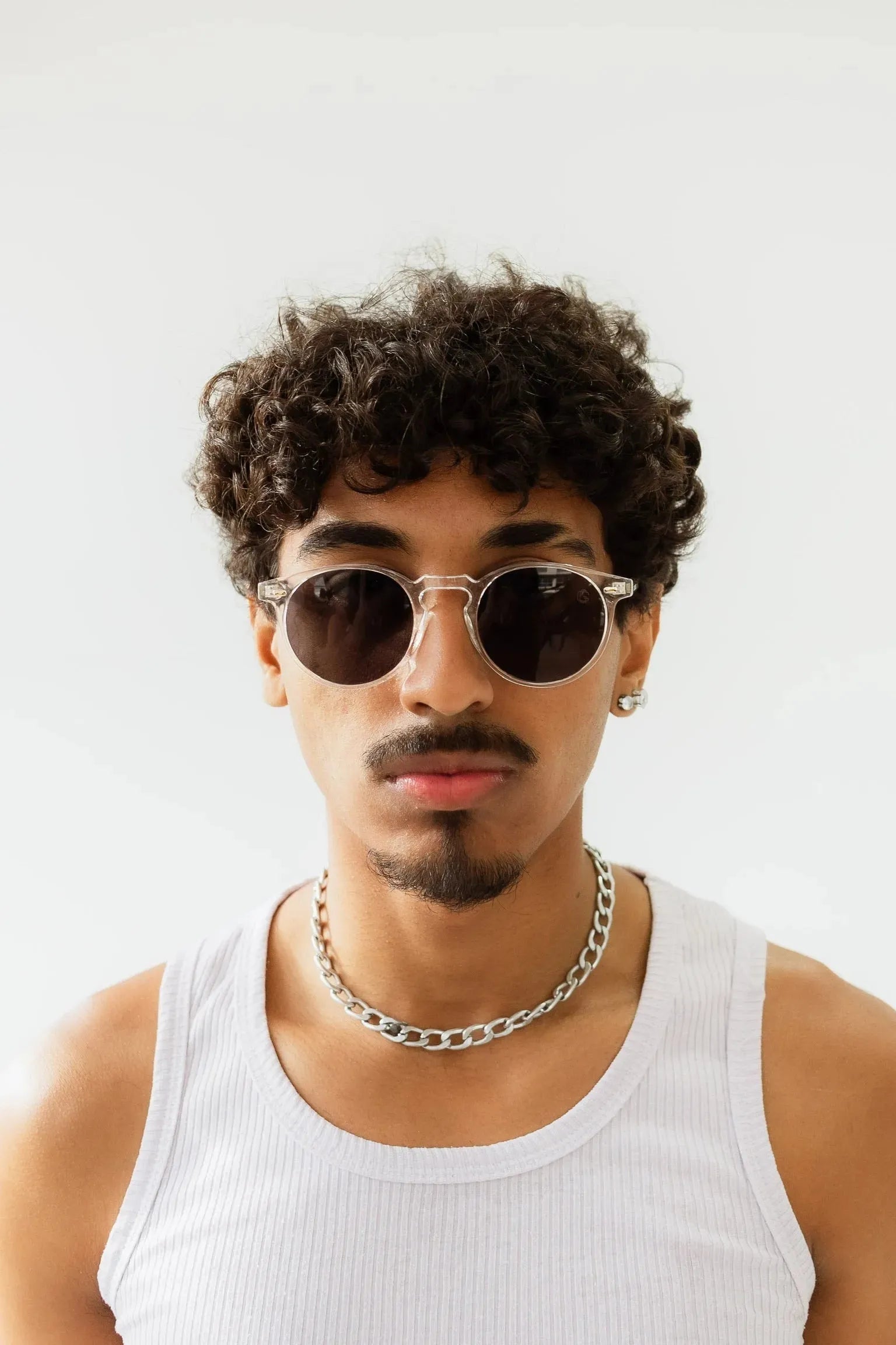 Óculos de Sol Moon Transparente/Preto - Golden Glasses