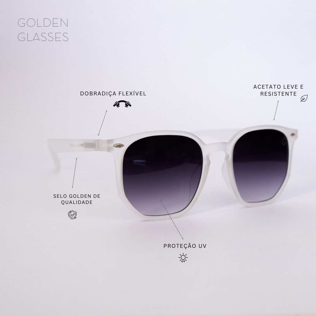 Óculos de Sol Unissex Street Transparente Fosco