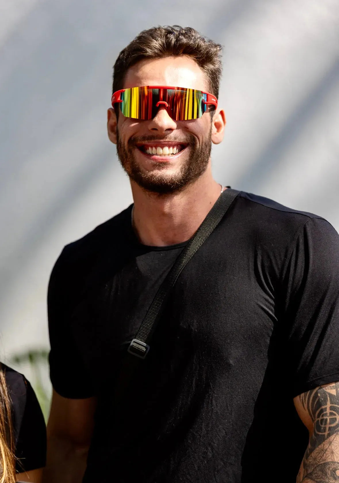 Óculos de Sol Sport Vermelho/Camaleão - Golden Glasses