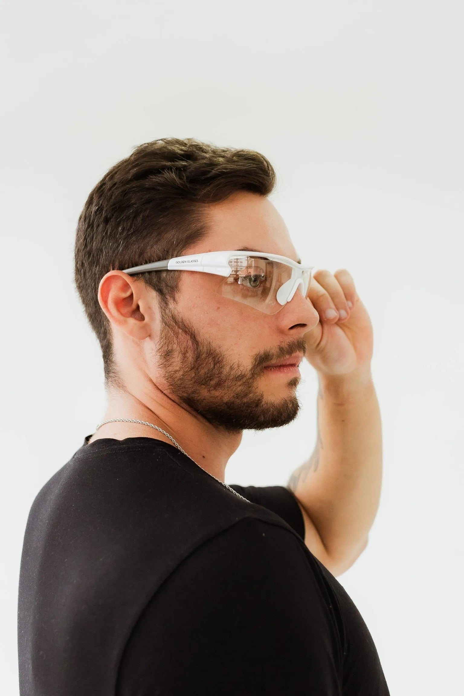 Óculos de Sol Esportivo Unissex Transparente