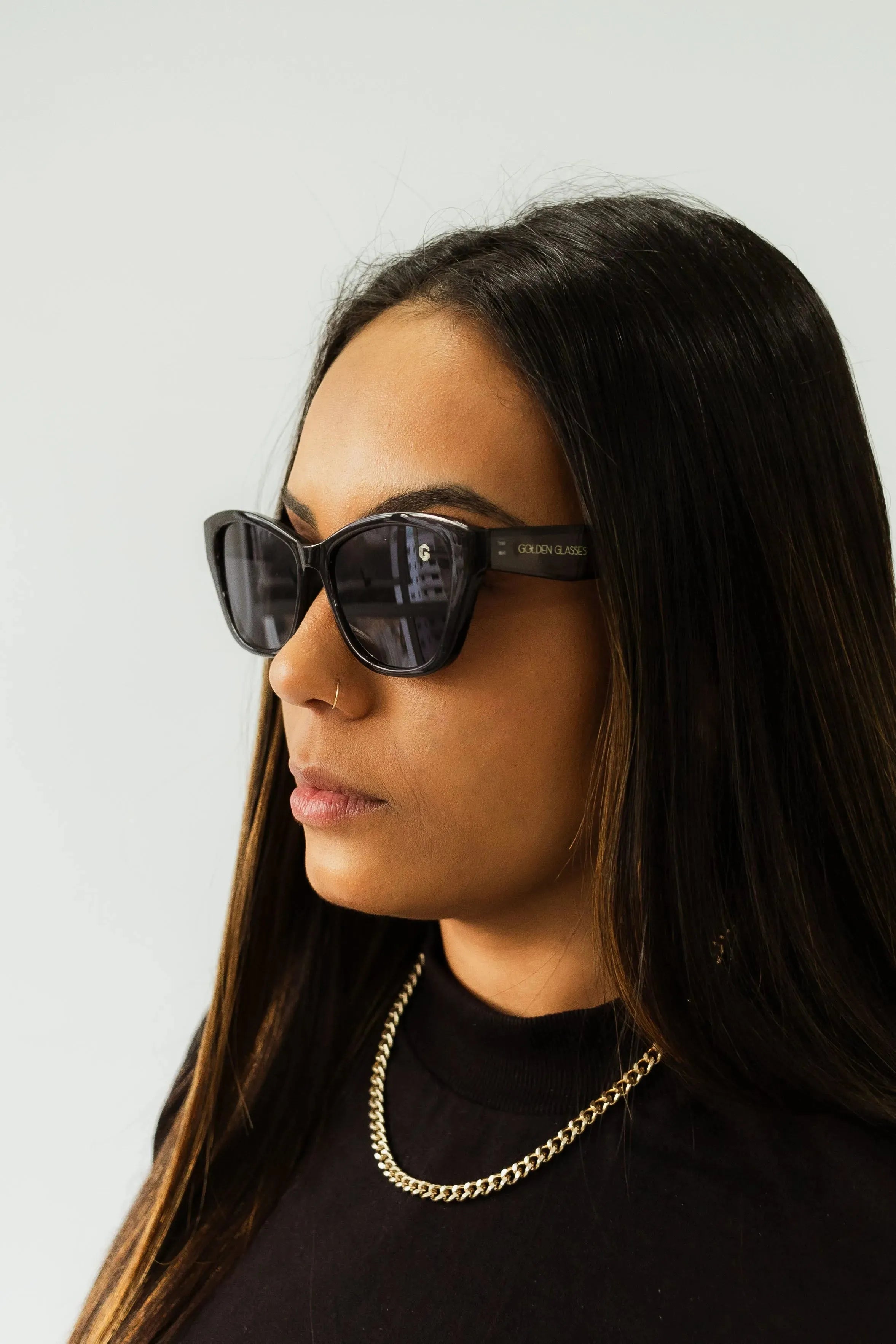 Óculos de sol Aurora Preto - Golden Glasses