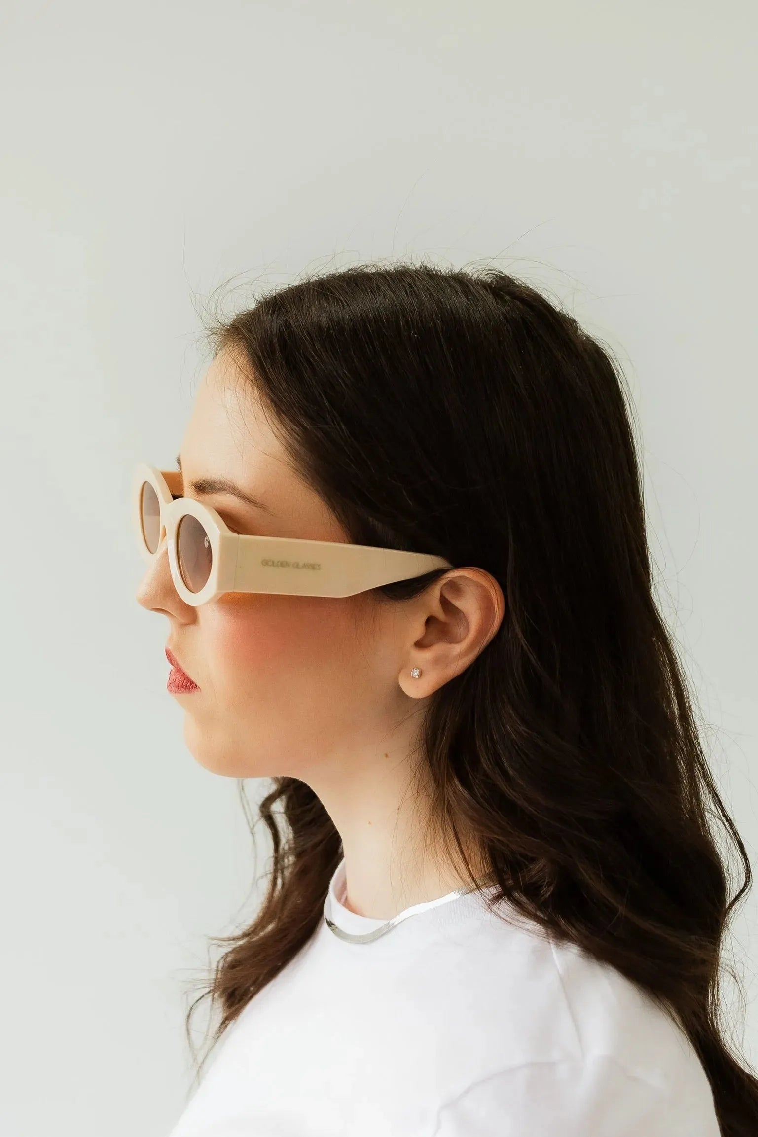 Óculos de sol Vanguard Bege - Golden Glasses