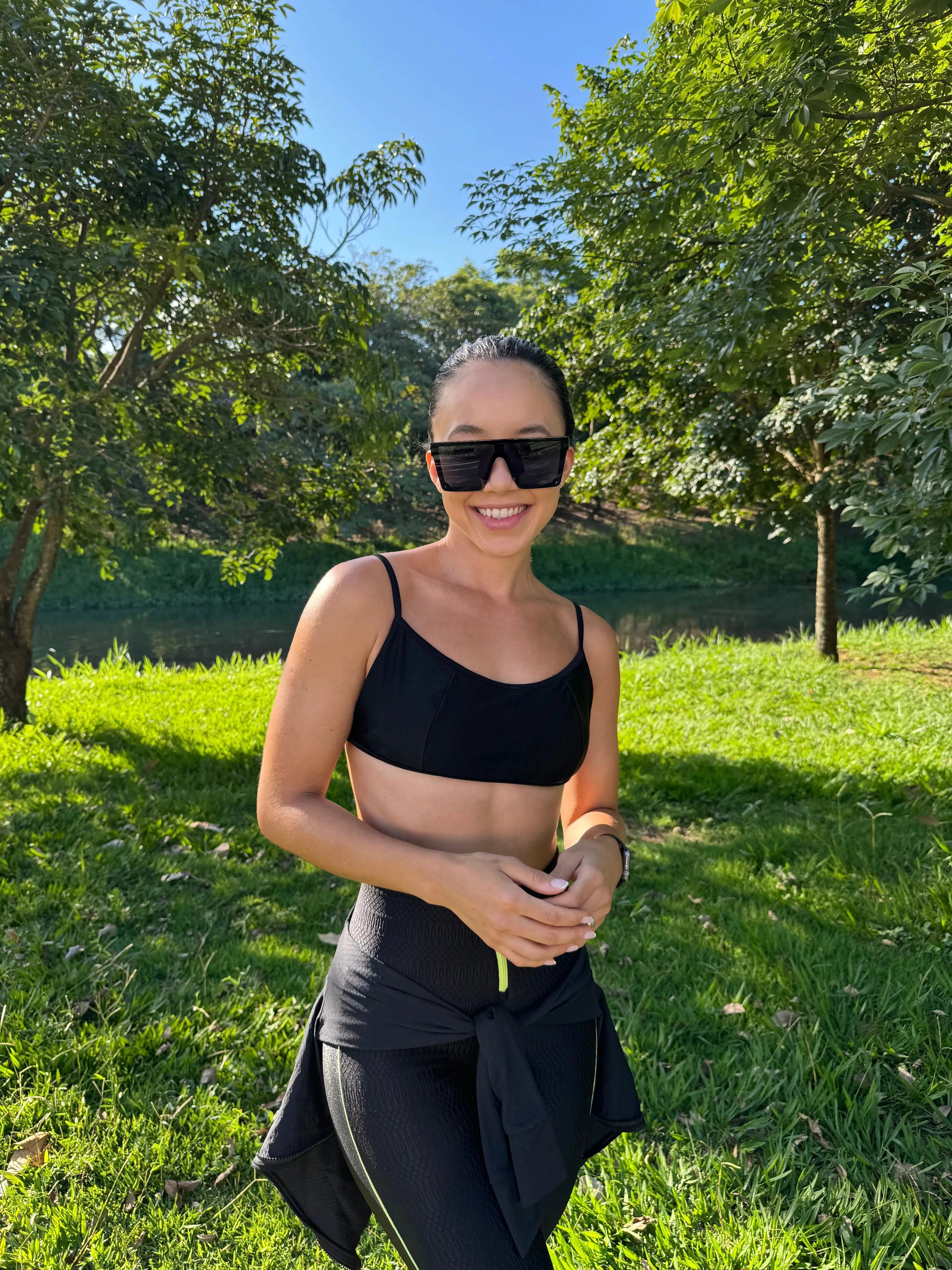 Óculos de sol Máscara Preto - Golden Glasses