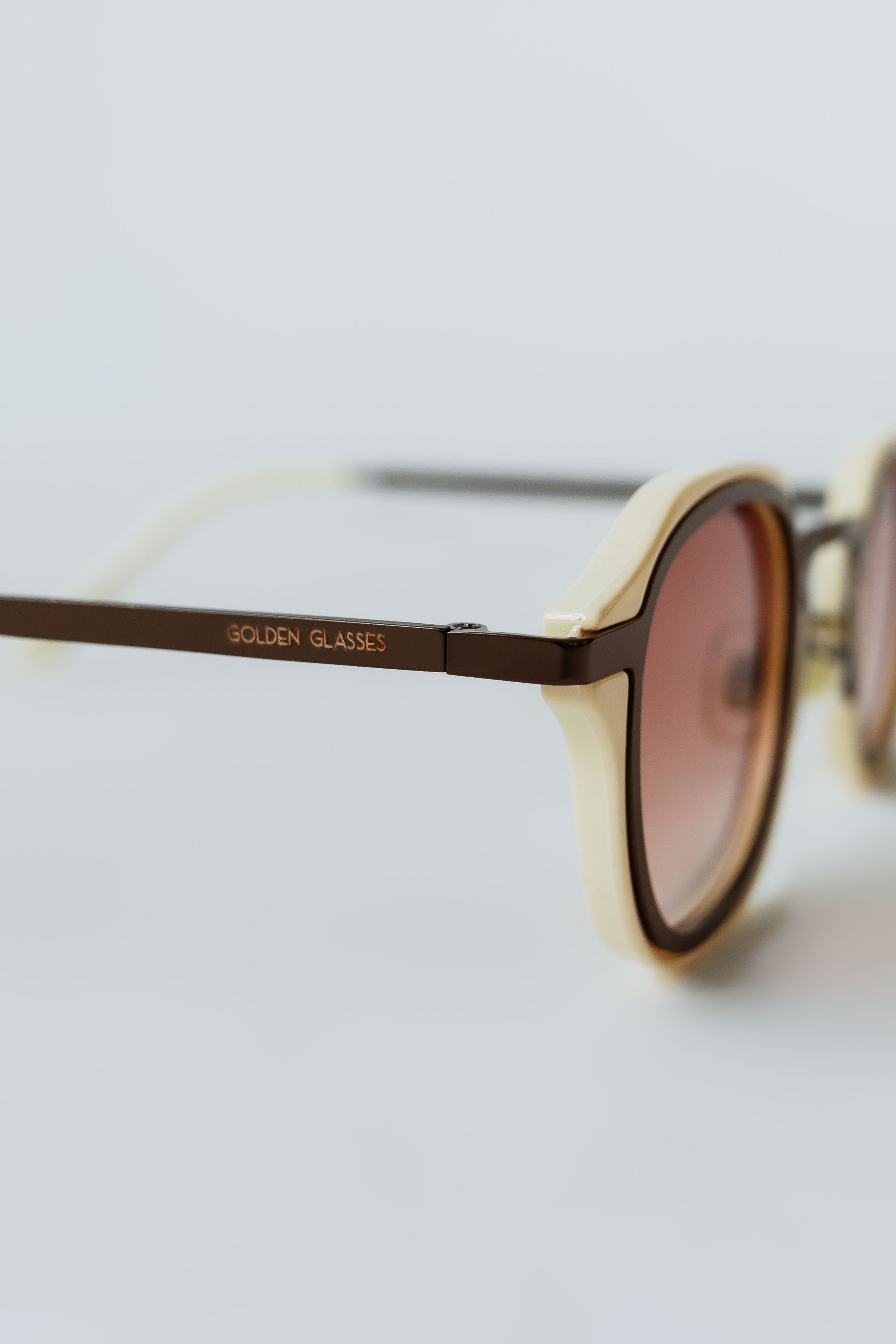 Óculos de sol Unissex Vintage Shade Creme