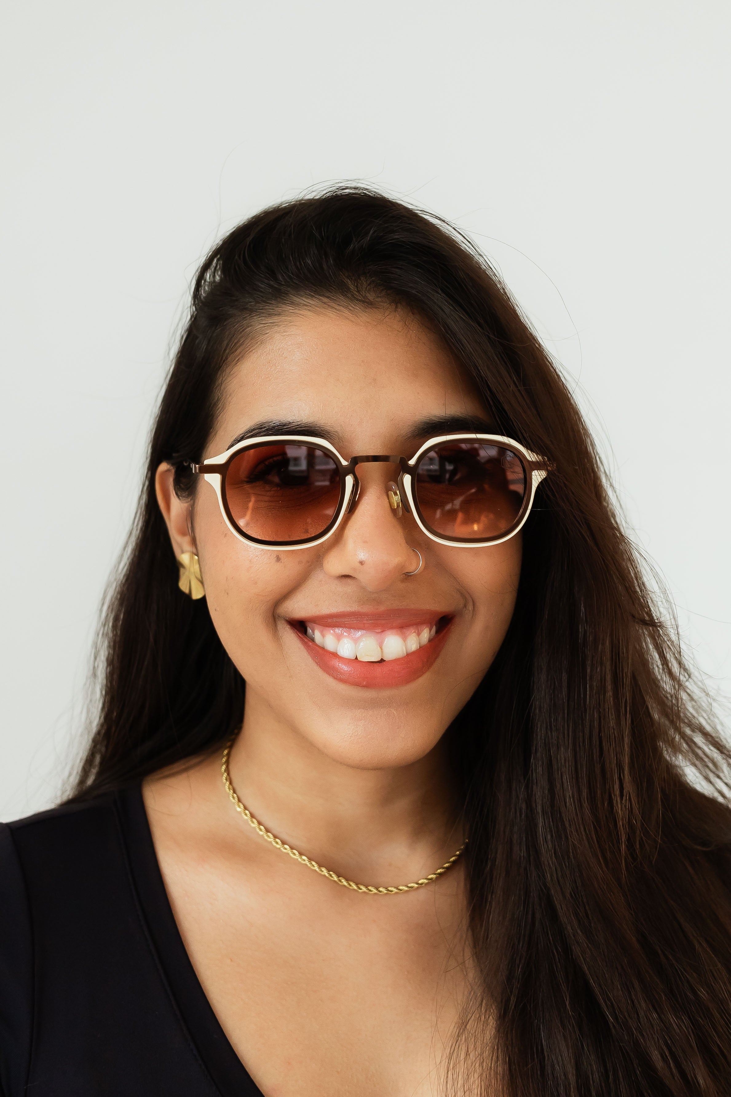 Óculos de sol Unissex Vintage Shade Creme