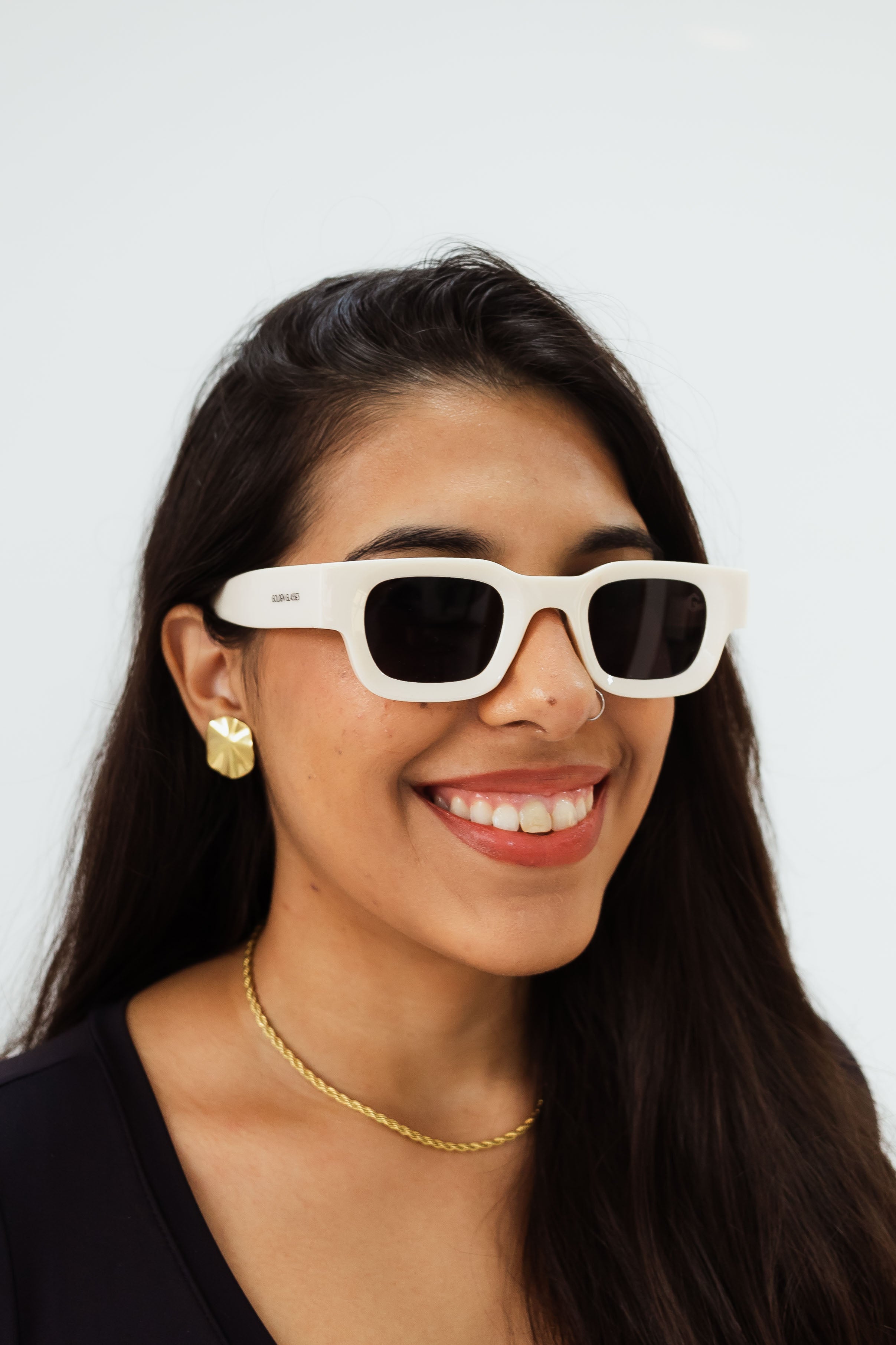 Óculos de Sol Unissex Downtown Creme