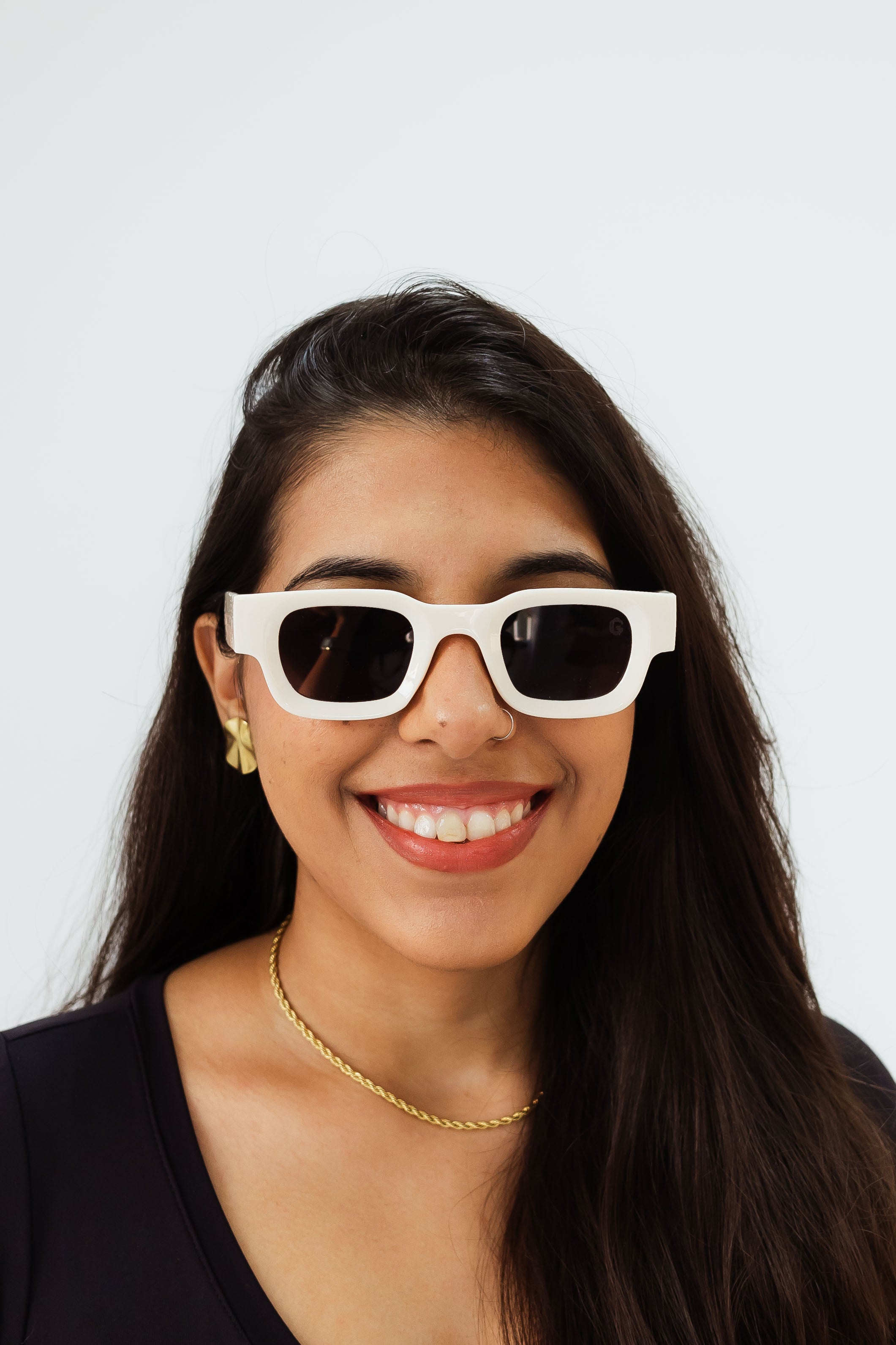 Óculos de Sol Unissex Downtown Creme