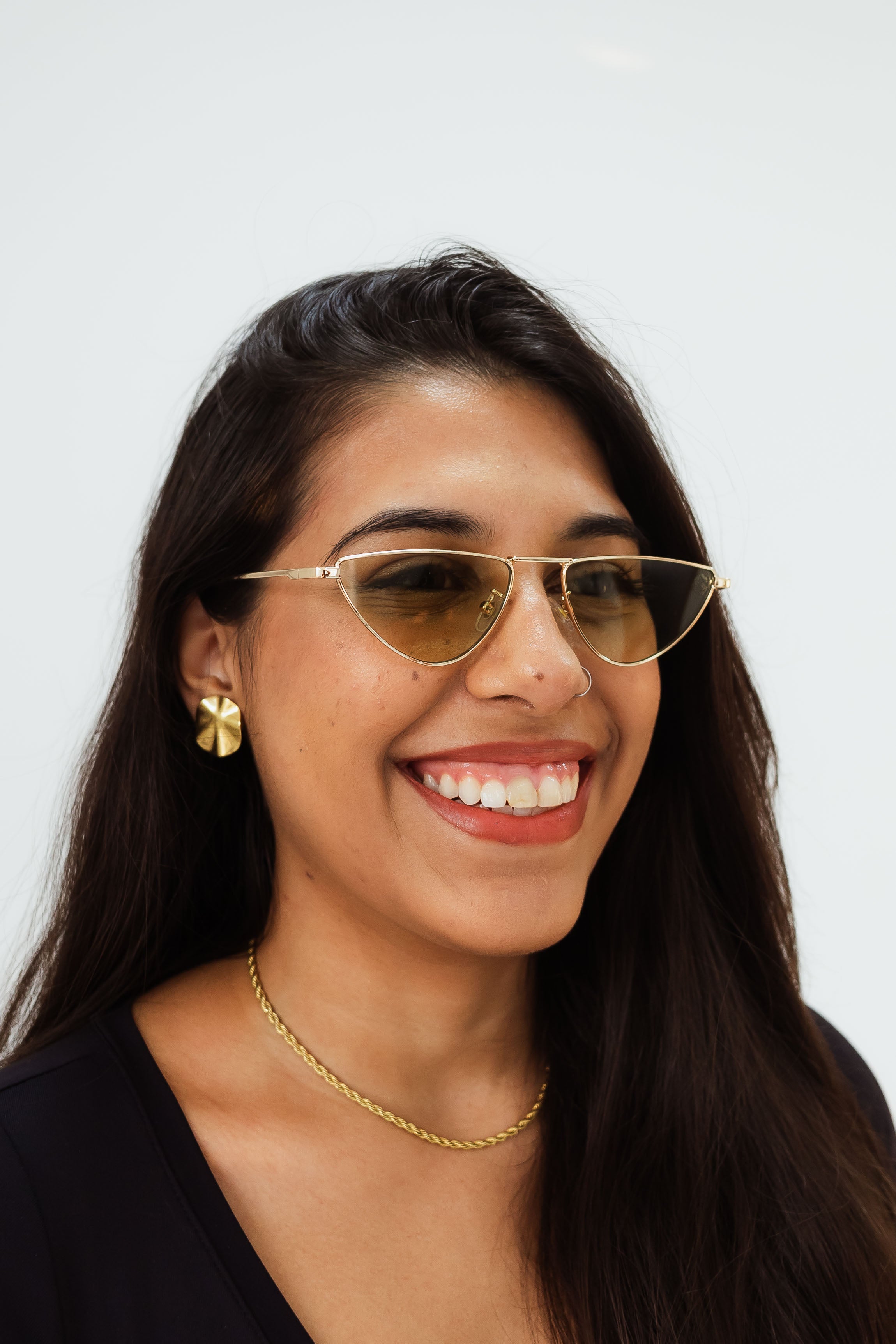 Óculos de Sol Feminino Hype Dourado