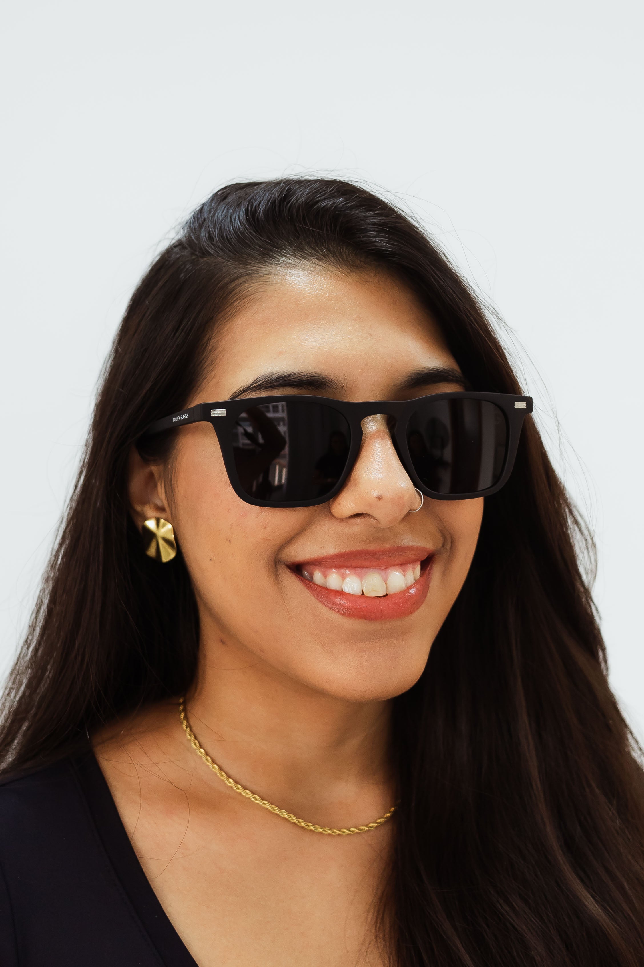 Óculos de Sol Unissex Sensation Preto Fosco