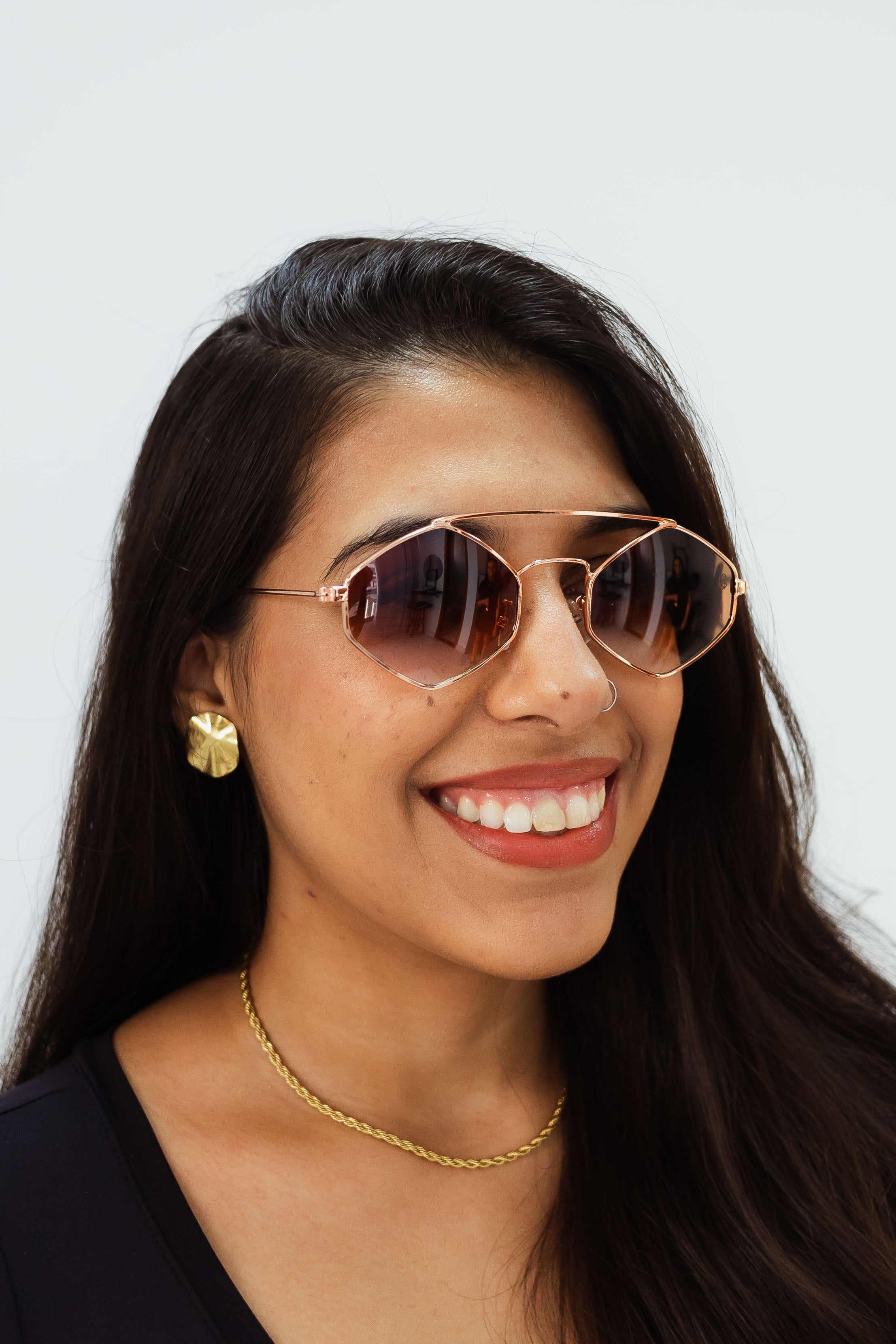 Óculos de Sol Feminino New Prisma Marrom