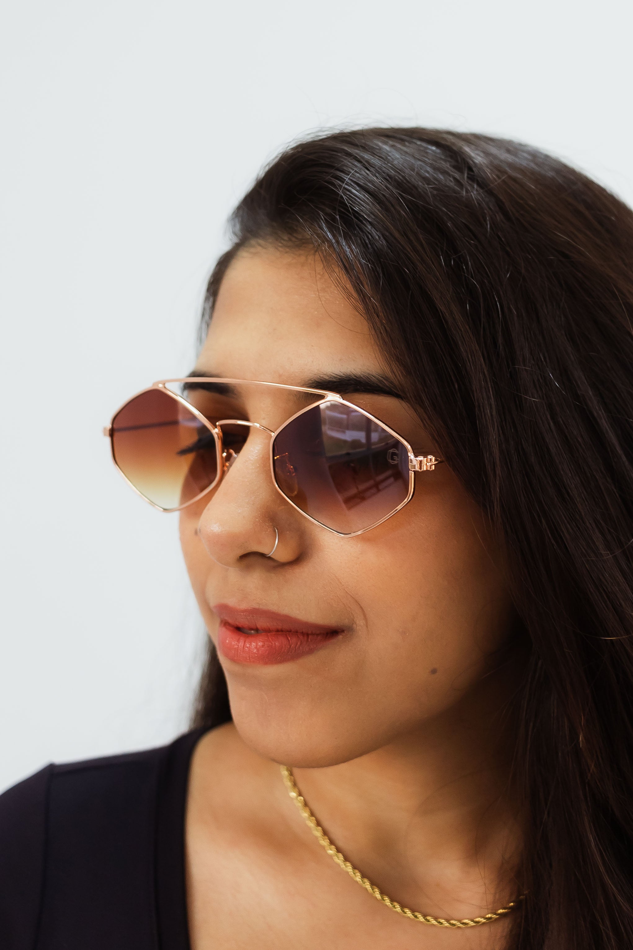 Óculos de Sol Feminino New Prisma Marrom