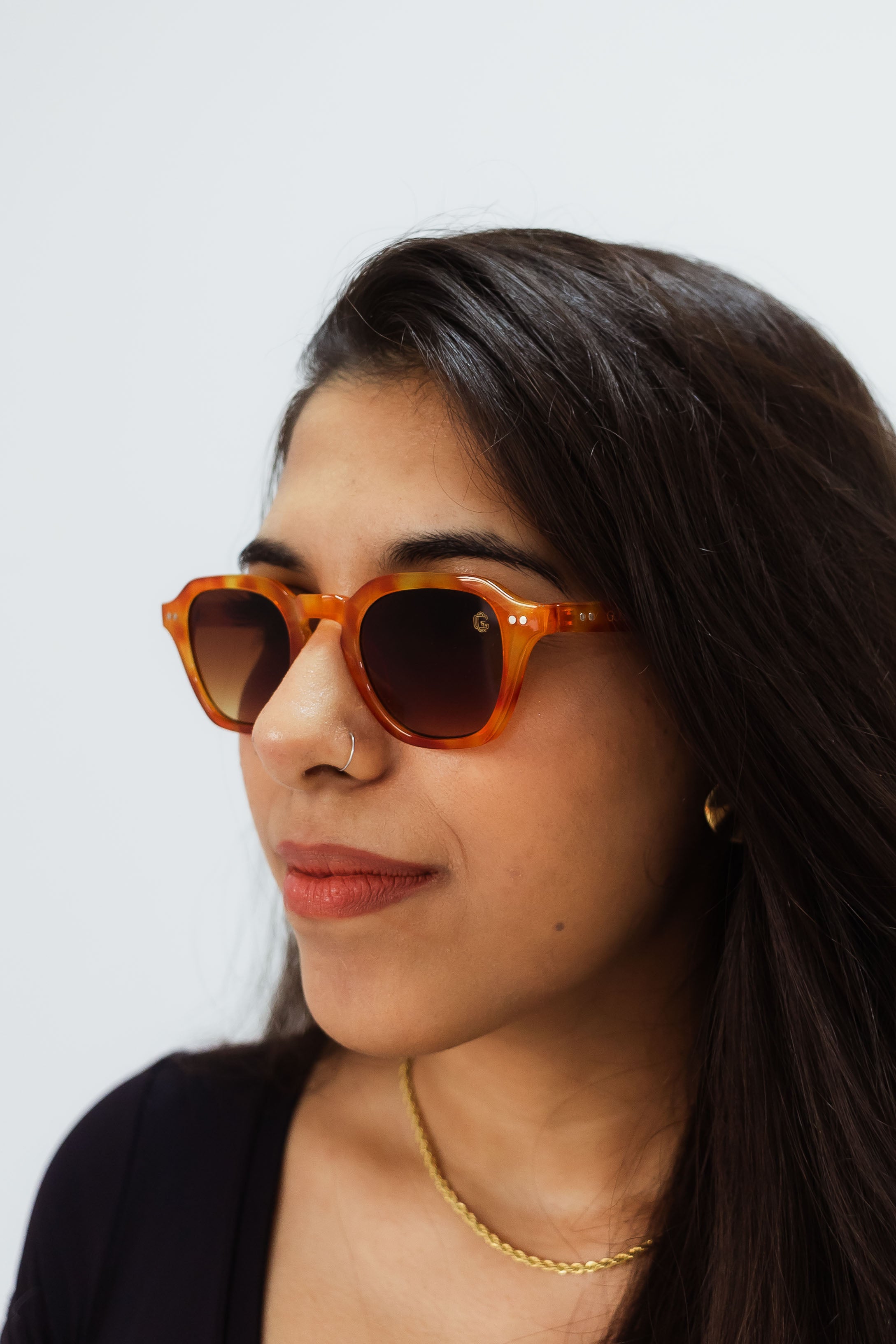 Óculos de Sol Unissex Gradient Tortoise Laranja