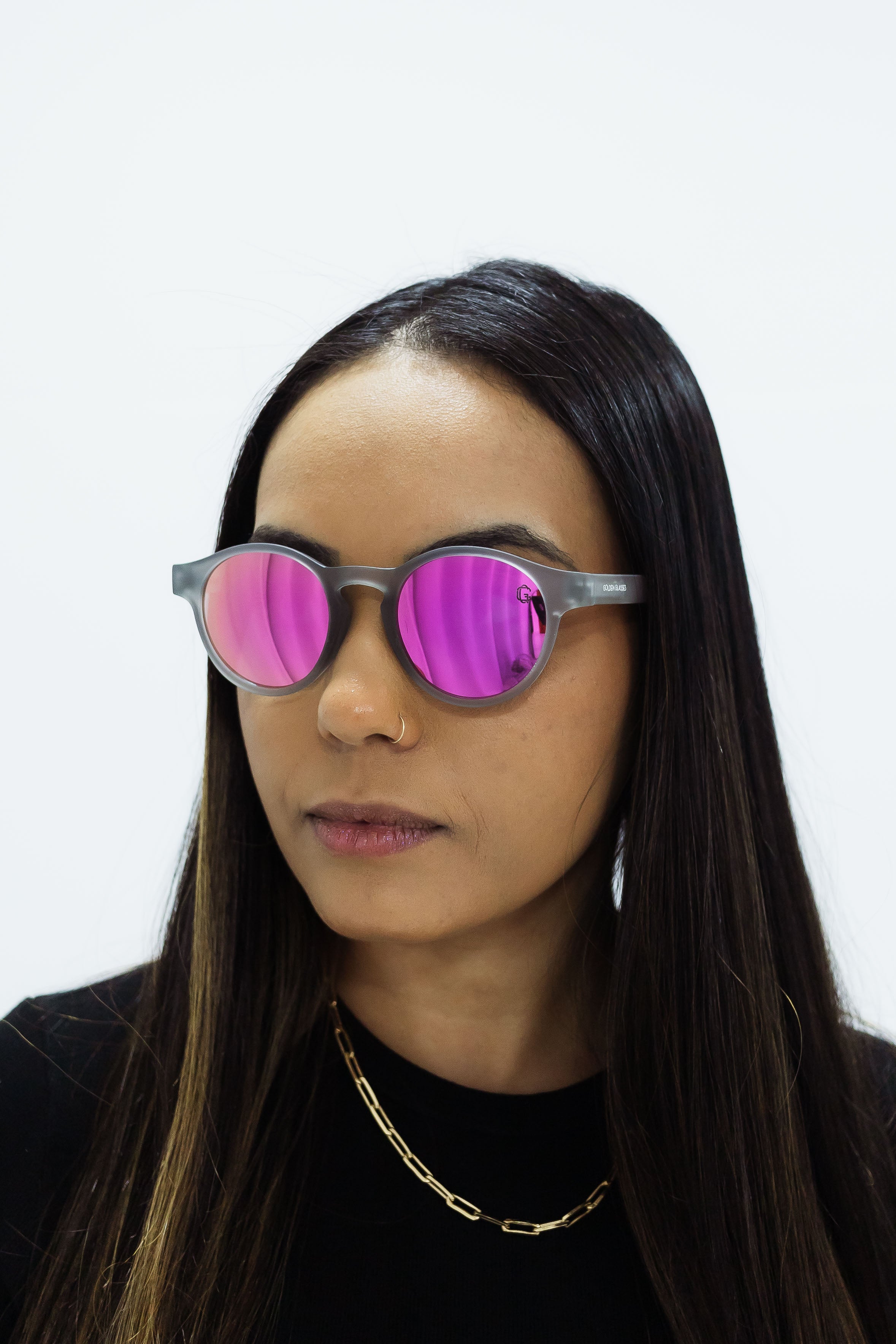 Óculos de Sol Unissex Sunset Cinza e Rosa