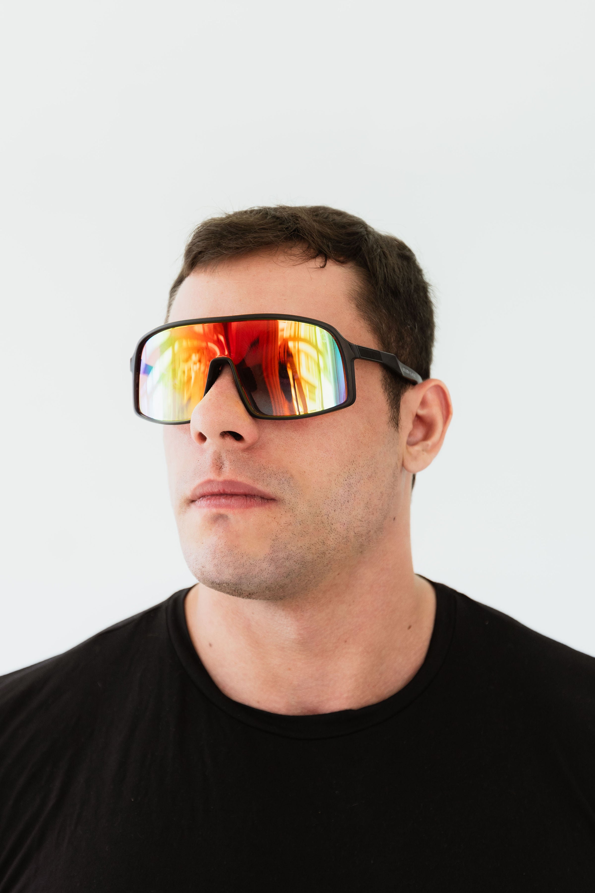 Óculos de Sol Unissex Running Preto e Vermelho