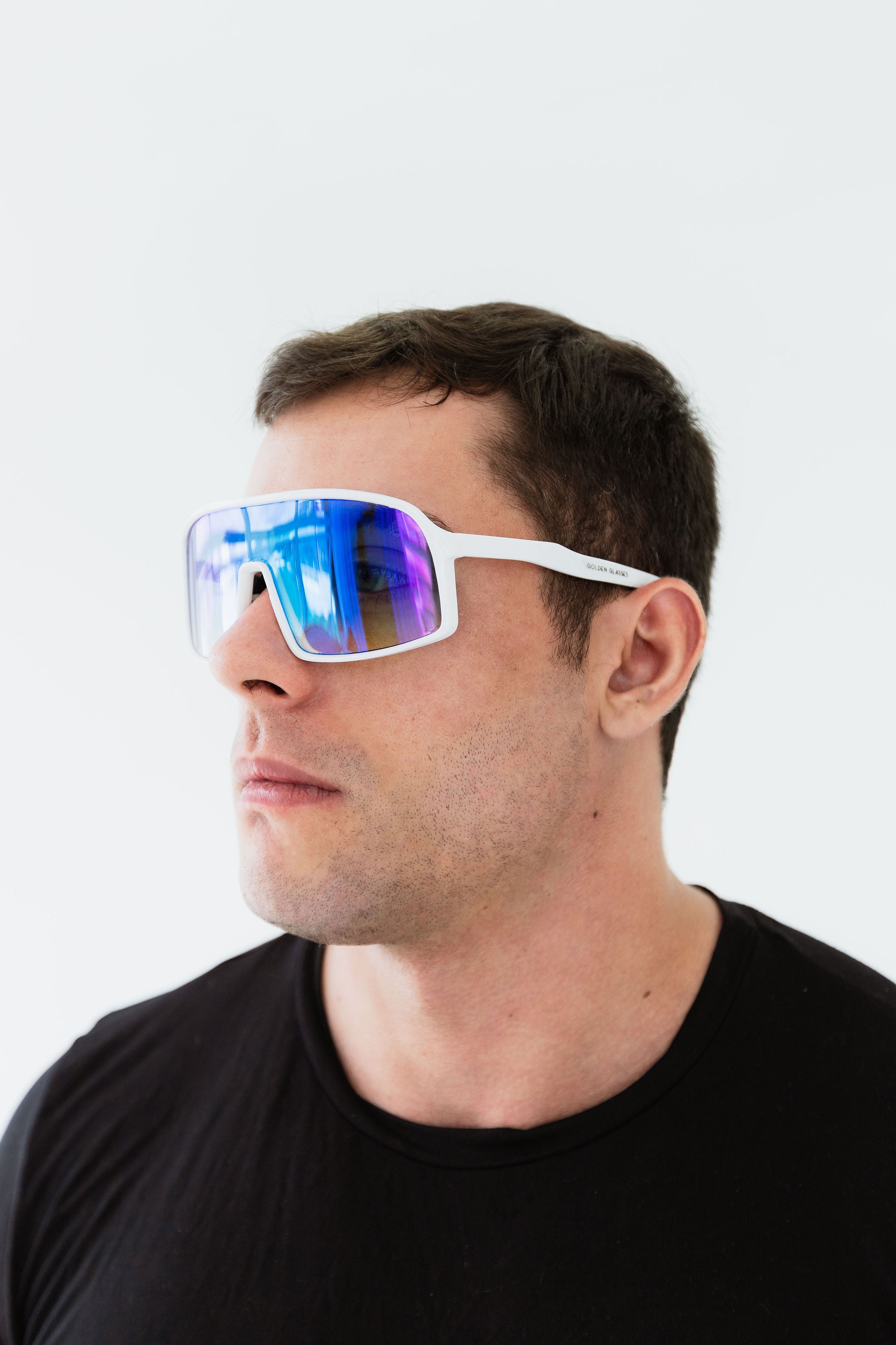 Óculos de Sol Unissex Running Branco e Azul