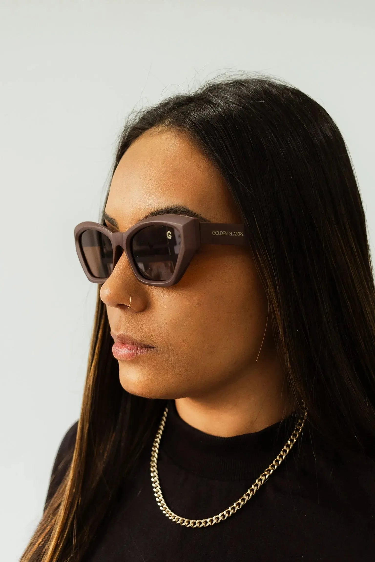 Óculos de sol Lyra Marrom - Golden Glasses