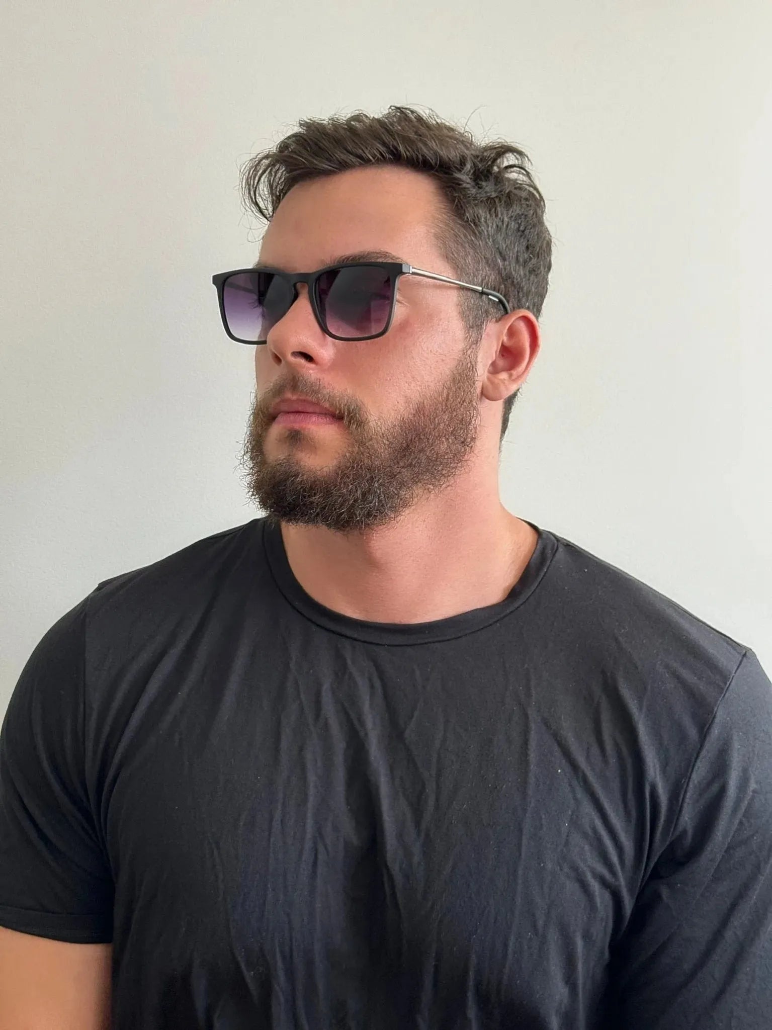 Óculos de Sol Classic Signature Preto Degradê - Golden Glasses