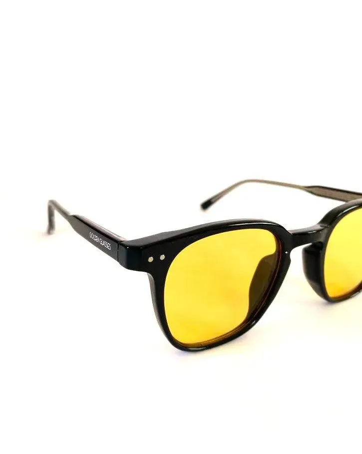 Óculos de sol Cosmetic Amarelo - Golden Glasses