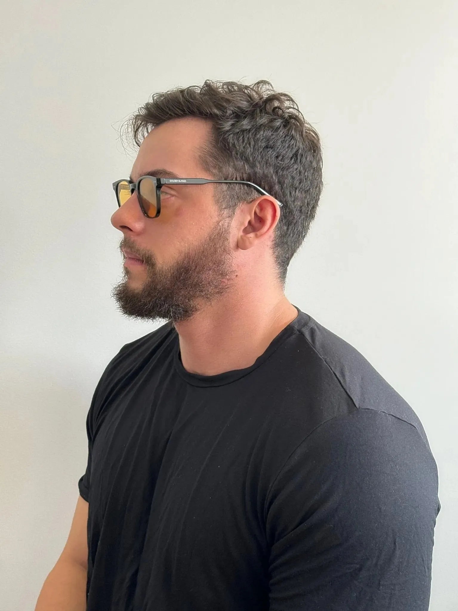 Óculos de sol Cosmetic Amarelo - Golden Glasses