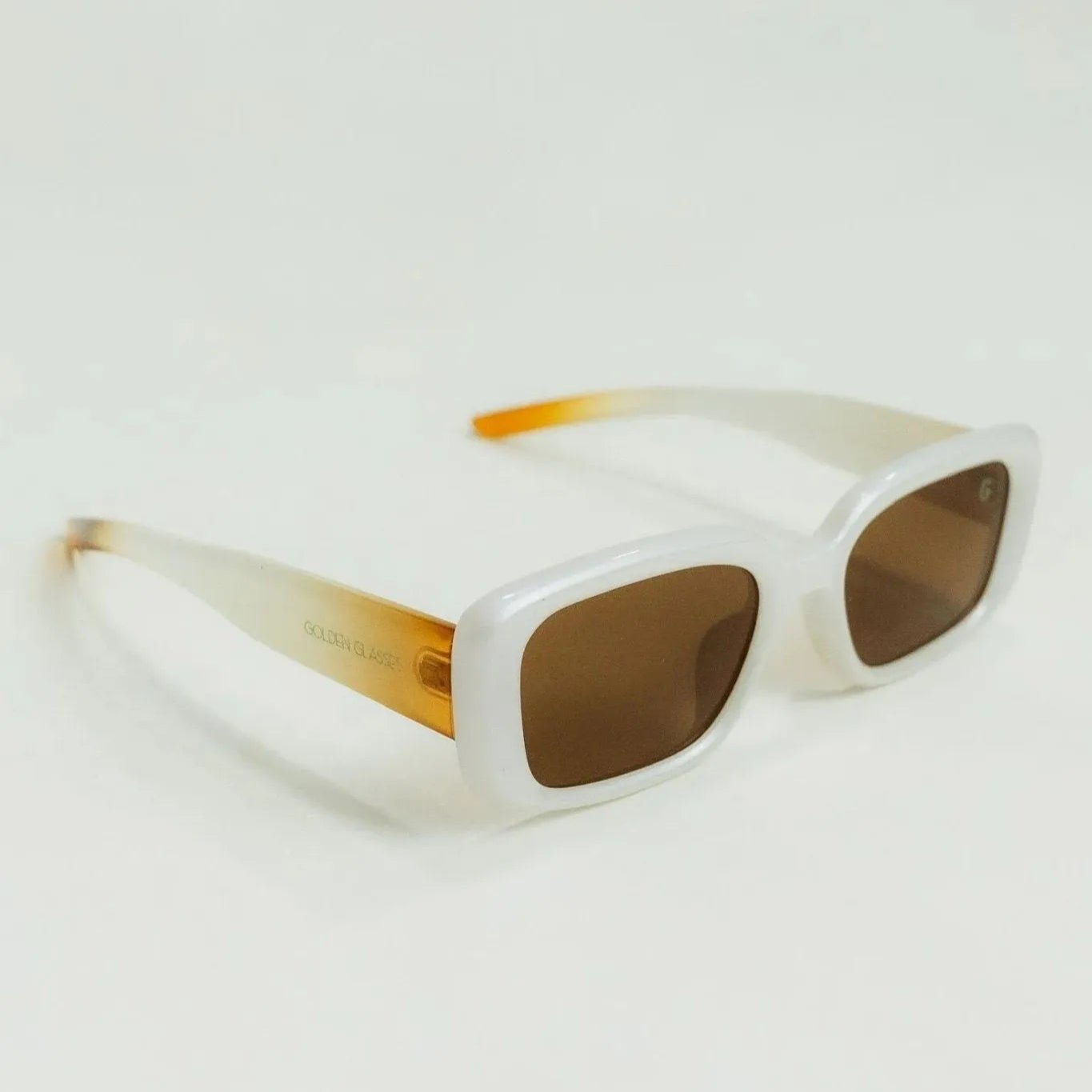 Óculos de Sol Fusion Branco e caramelo - Golden Glasses