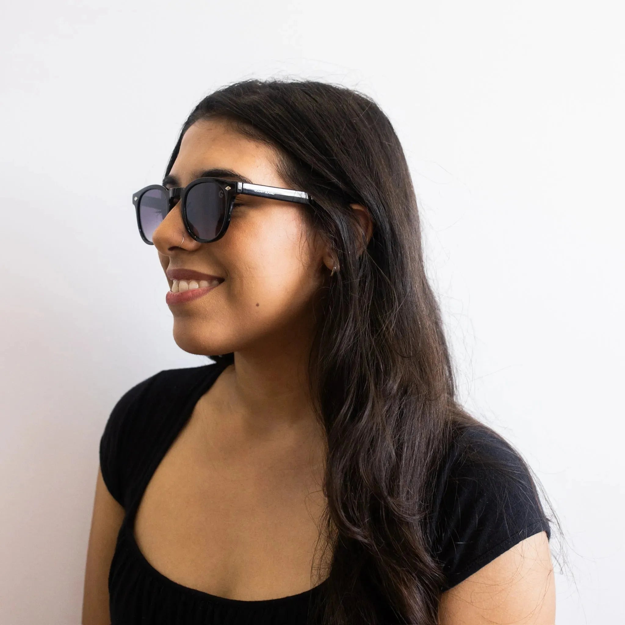 Óculos de sol Logan Preto - Golden Glasses