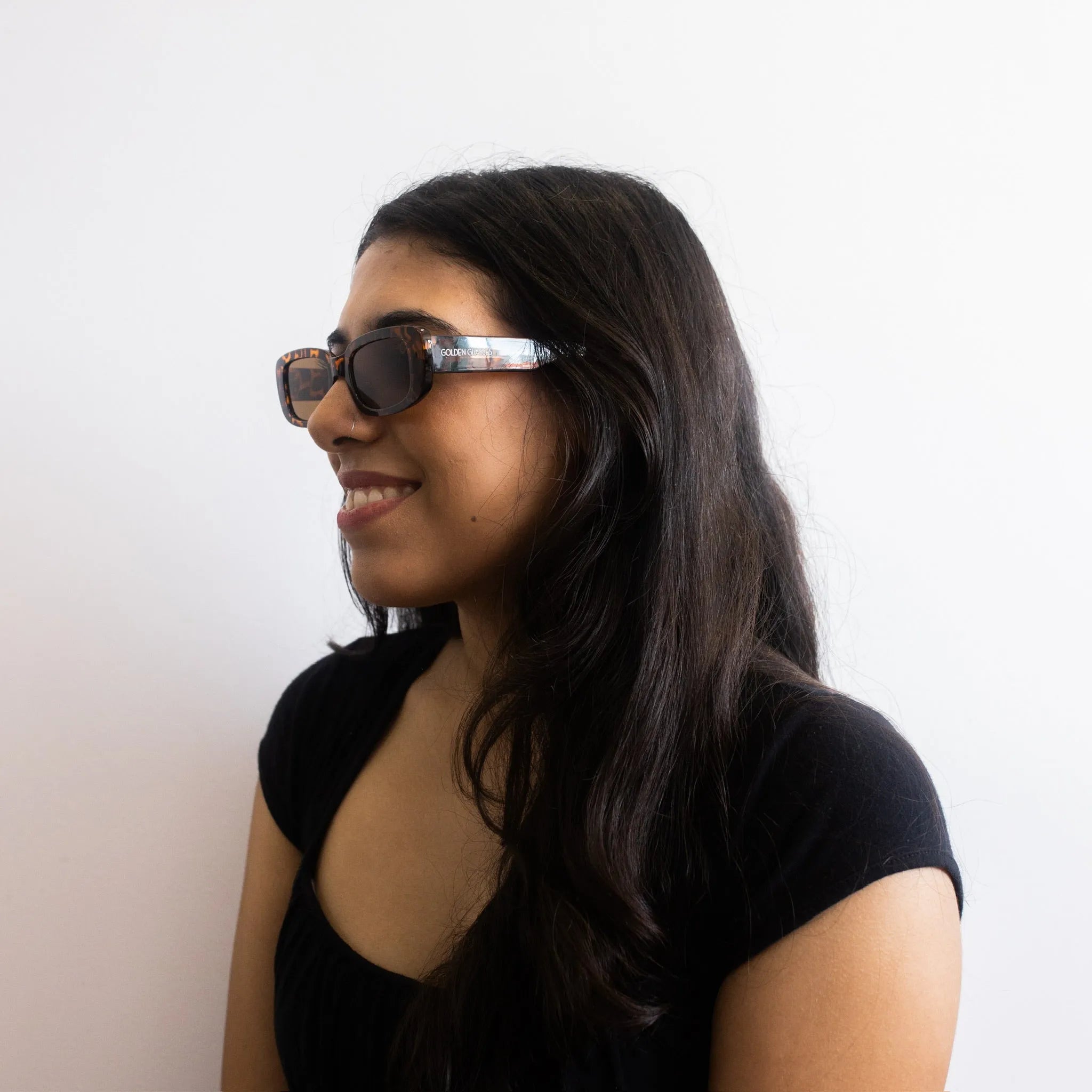 Óculos de Sol Retrô Animal Print - Golden Glasses