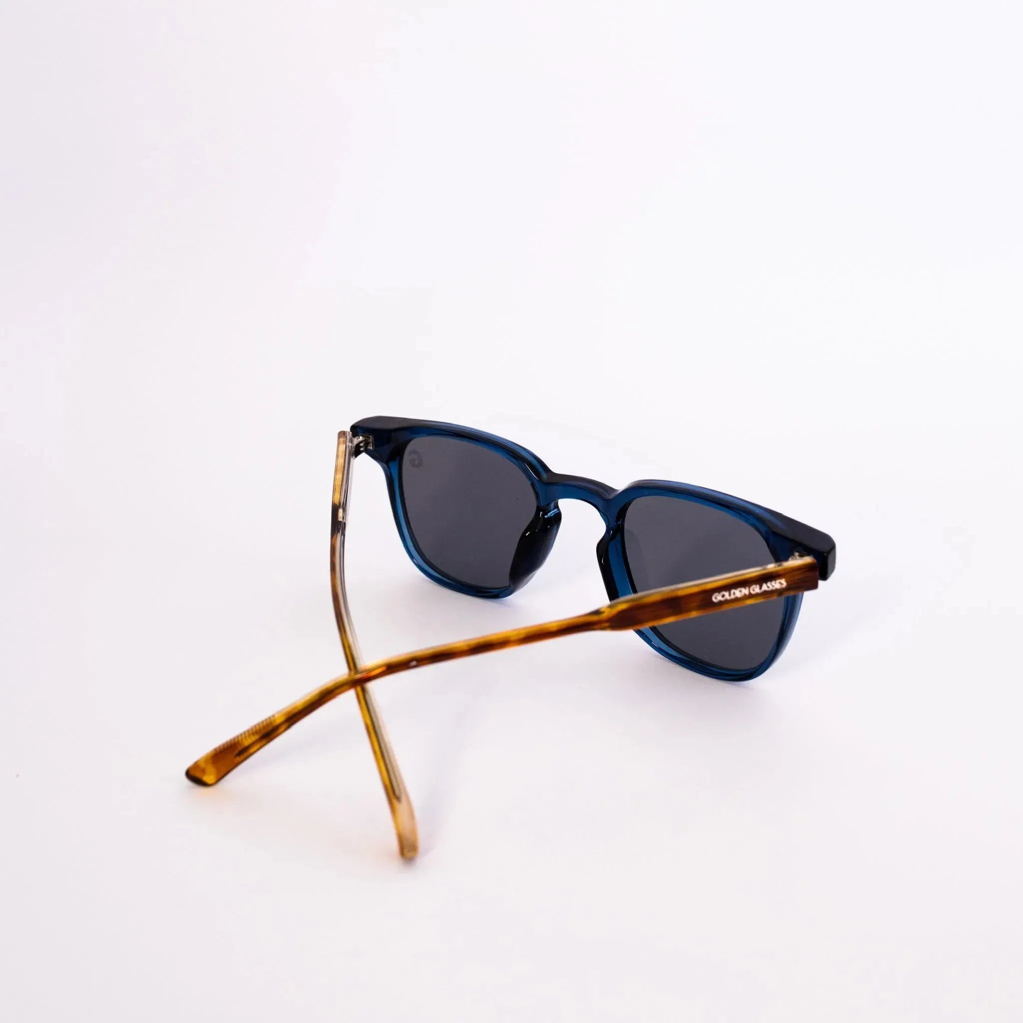 Óculos de Sol Square Azul Tortoise - Golden Glasses