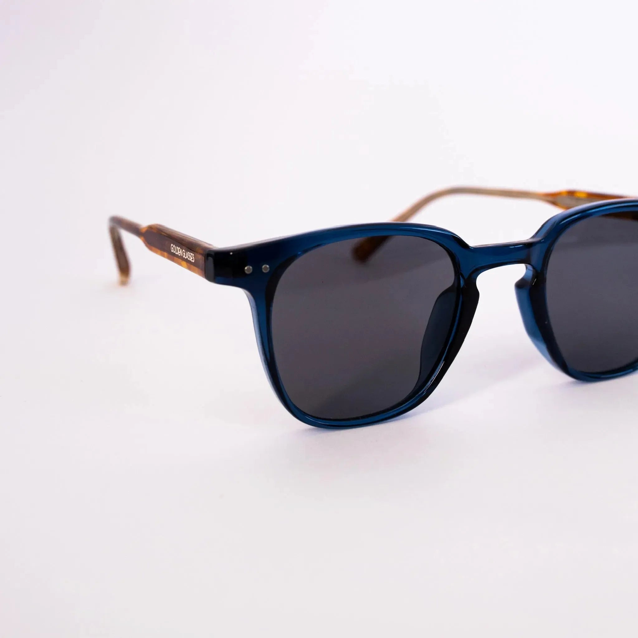 Óculos de Sol Square Azul Tortoise - Golden Glasses