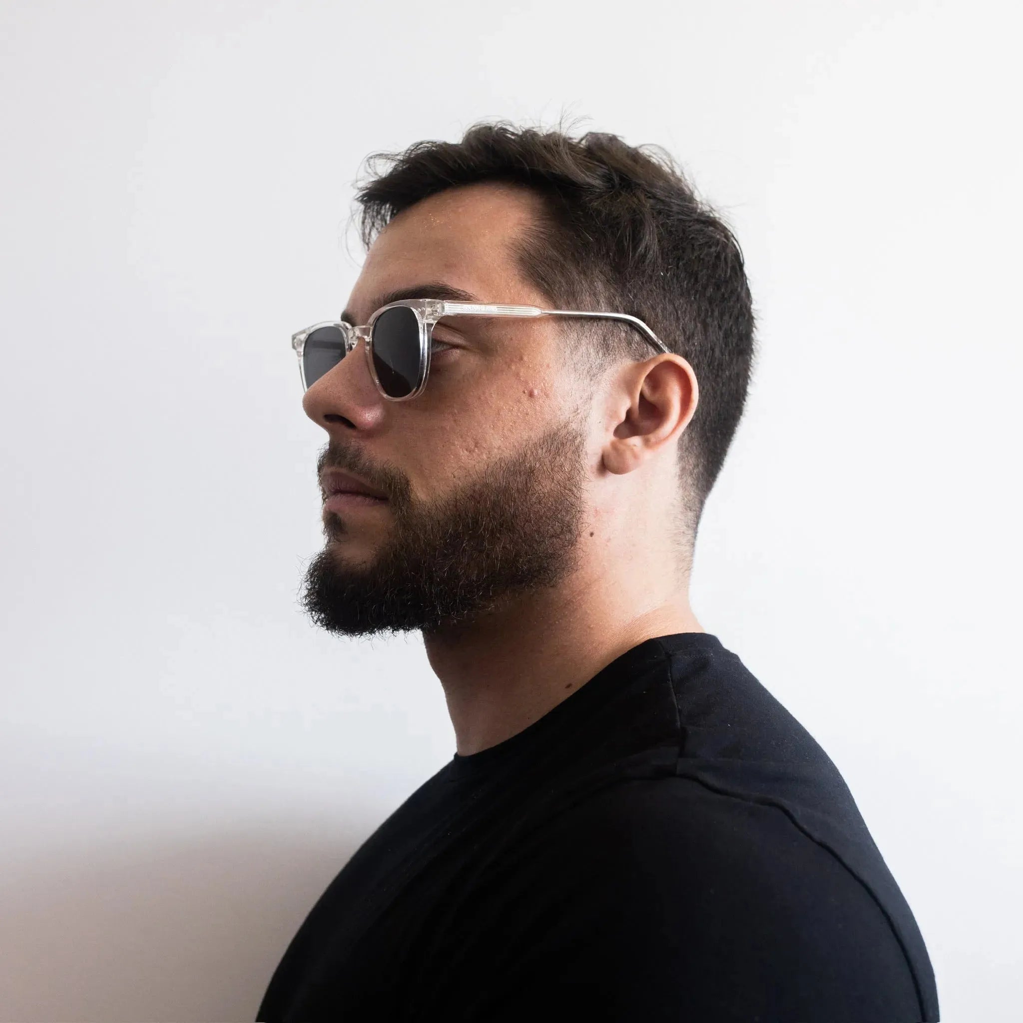 Óculos de Sol Square Transparente - Golden Glasses