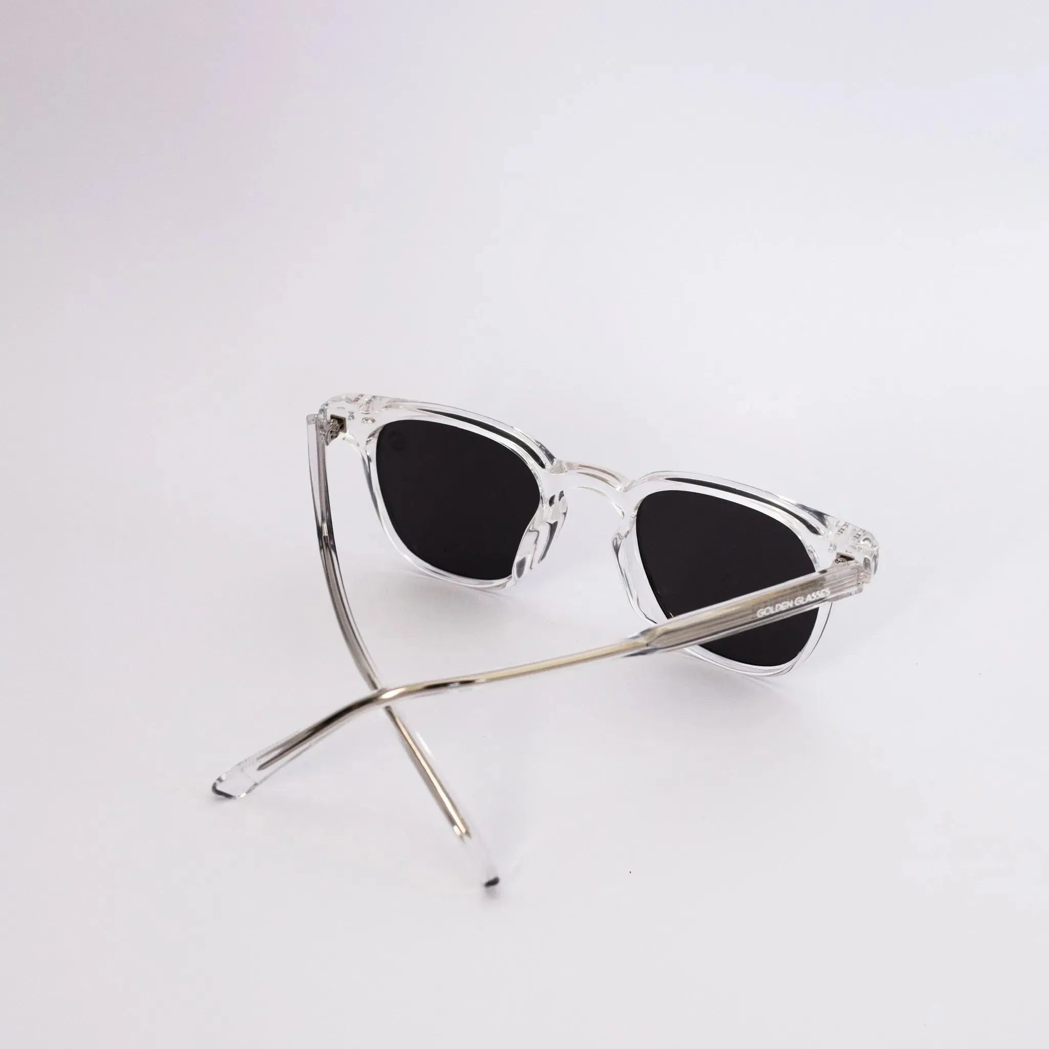 Óculos de Sol Square Transparente - Golden Glasses