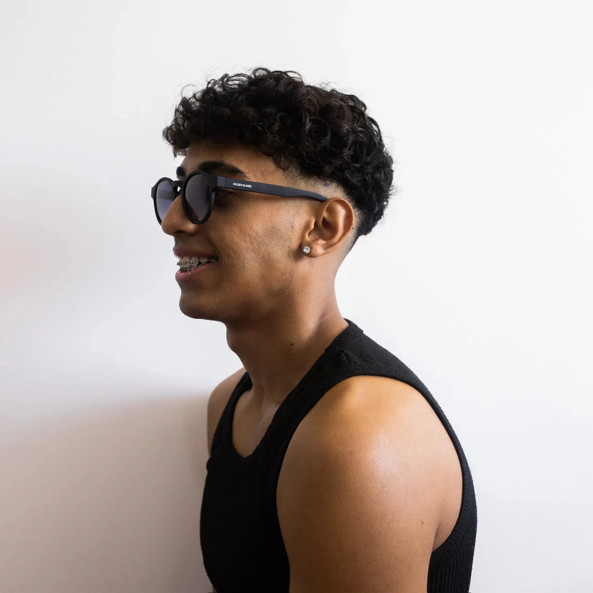 Óculos de sol Sunset Preto Fosco - Golden Glasses