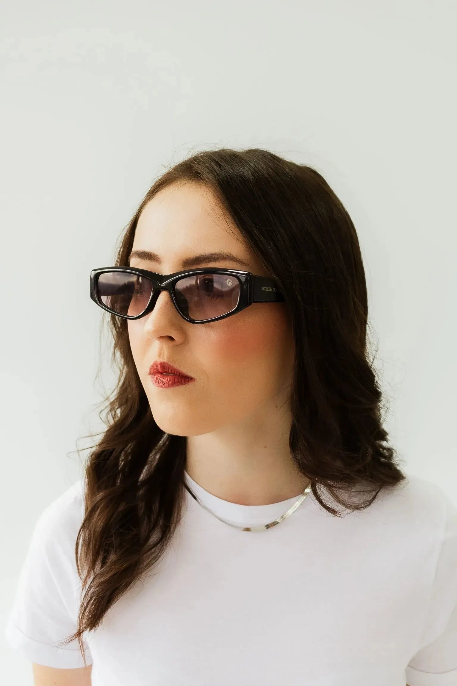 Óculos de sol Elegance Preto Cosmetic - Golden Glasses
