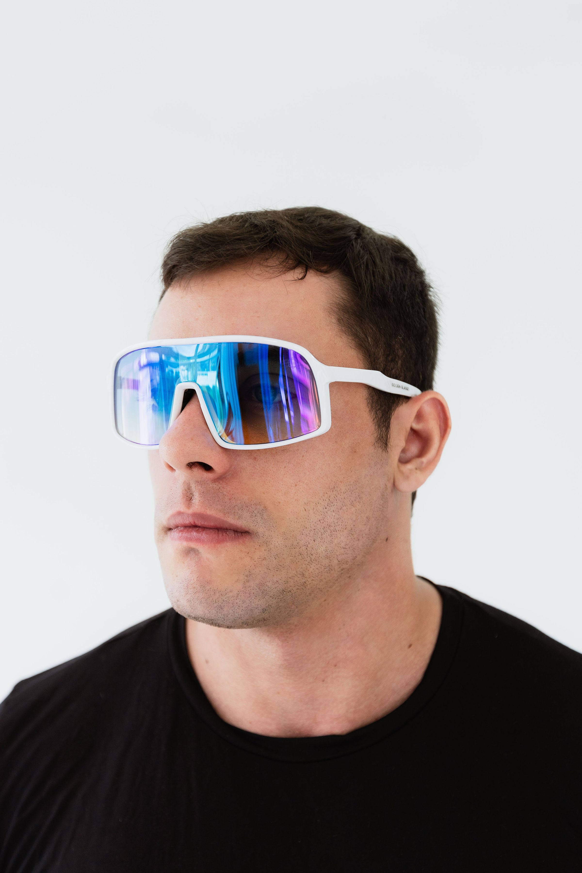 Óculos de Sol Unissex Running Branco e Azul